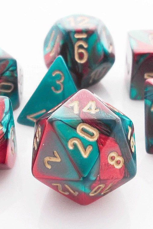 Gemini Dice Red Teal