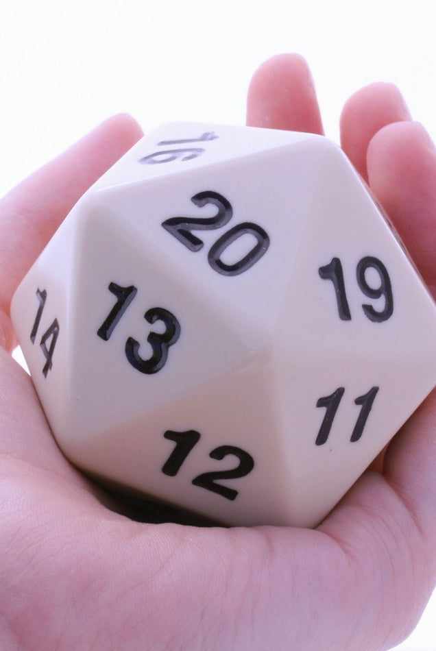 Giant D20 Ivory Dice