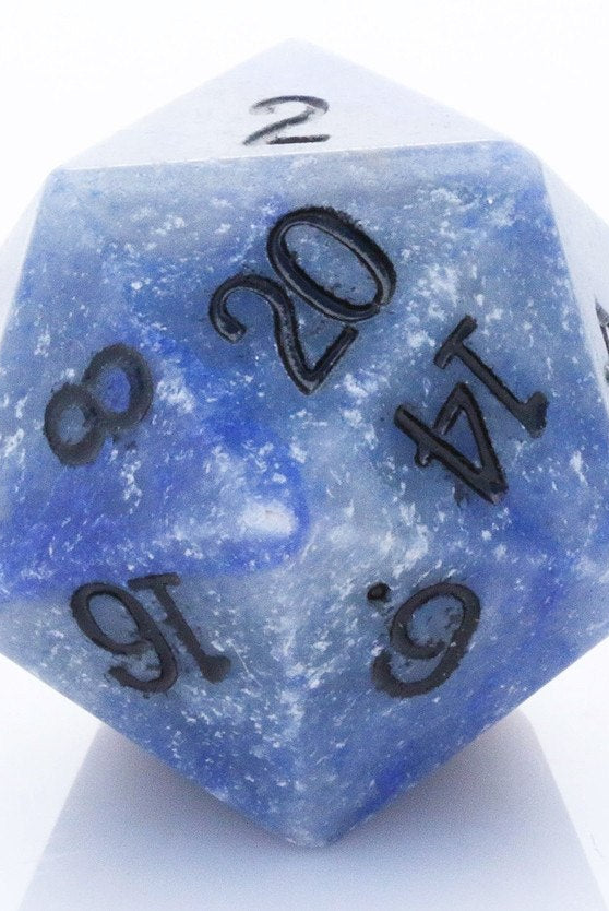 Dwarven Stones D20 Blue Jasper