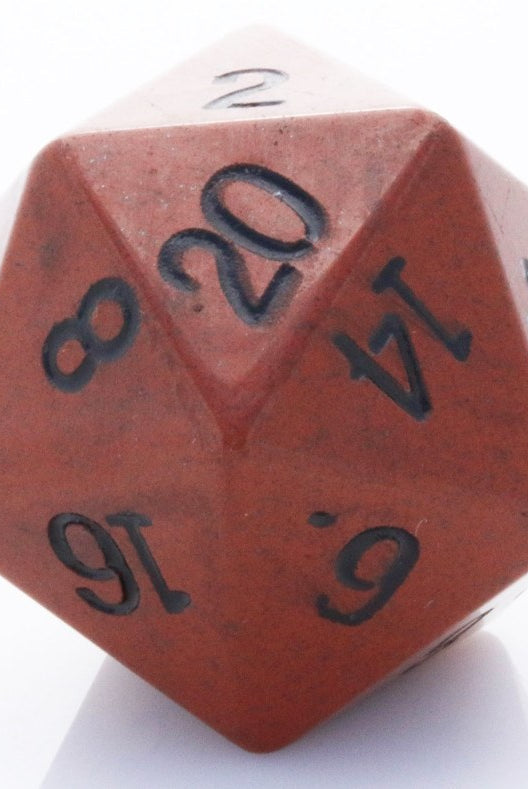 Dwarven Stones D20 Red Jasper