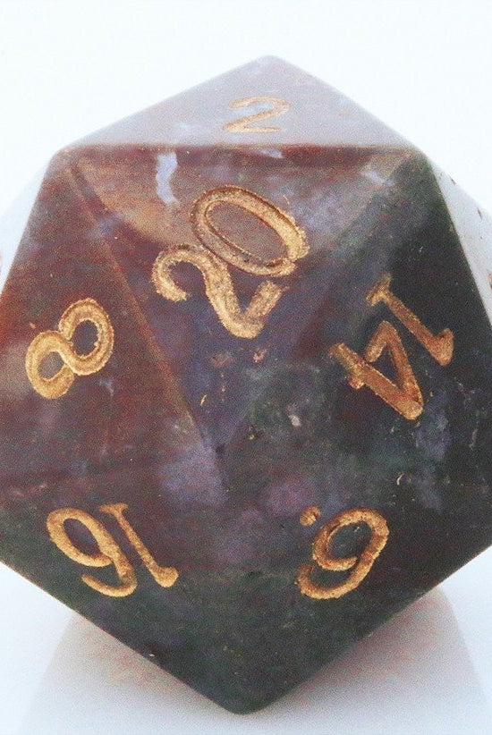 Dwarven Stones D20 Bloodstone