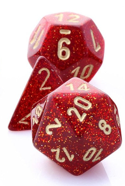Glitter Dice Ruby Red