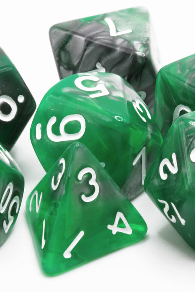 Cold Iron Emerald Dice Dnd