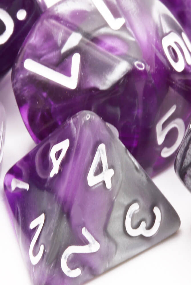 Amethyst Roleplaying Dice