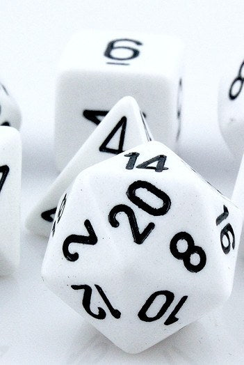 Opaque Dice White