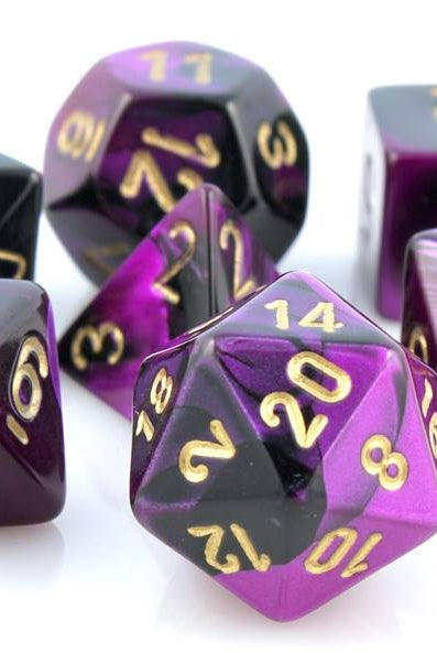 Gemini Dice Black Purple