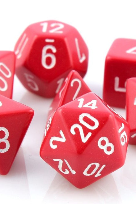 Opaque Dice Red White
