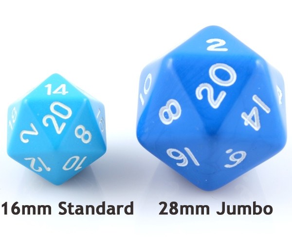 Jumbo Dice Size