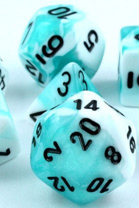 Gemini Dice Teal White