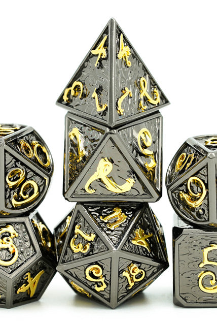 Black Gold Dragon Dice