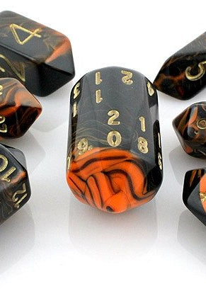Oblivion Dice Crystal Orange