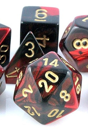 Gemini Dice Black Red