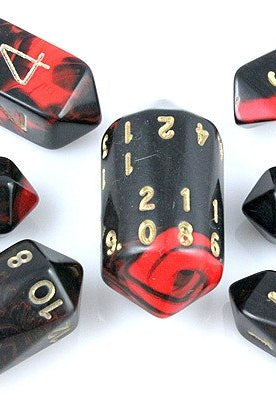 Oblivion Dice Crystal Red