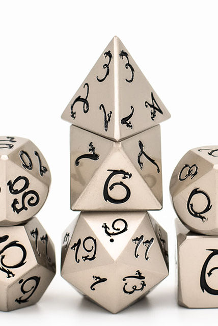 Silver dragon dnd dice