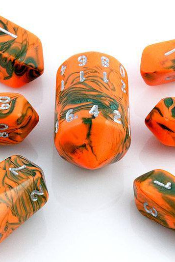 Toxic Crystal Dice Orange Green