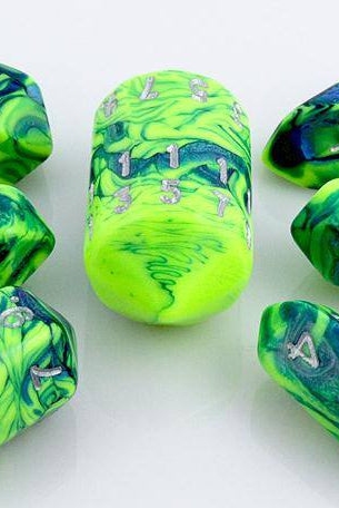 Toxic Crystal Dice Green Blue