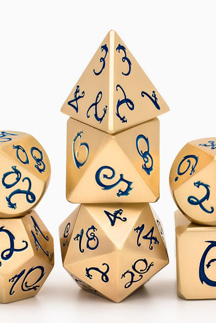 Gold Dragon DnD Dice
