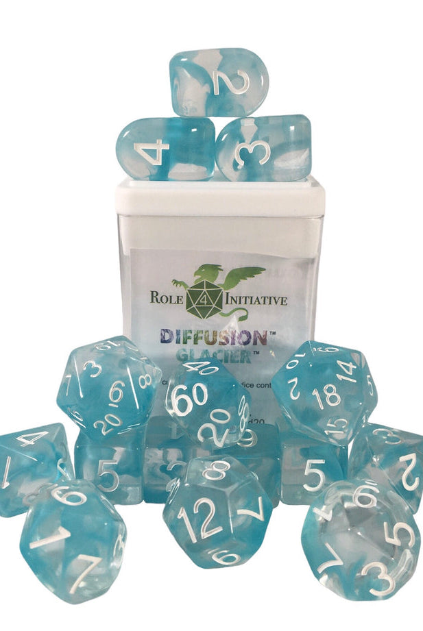 big dice set for dnd like games Diffusion Dice (Glacier)