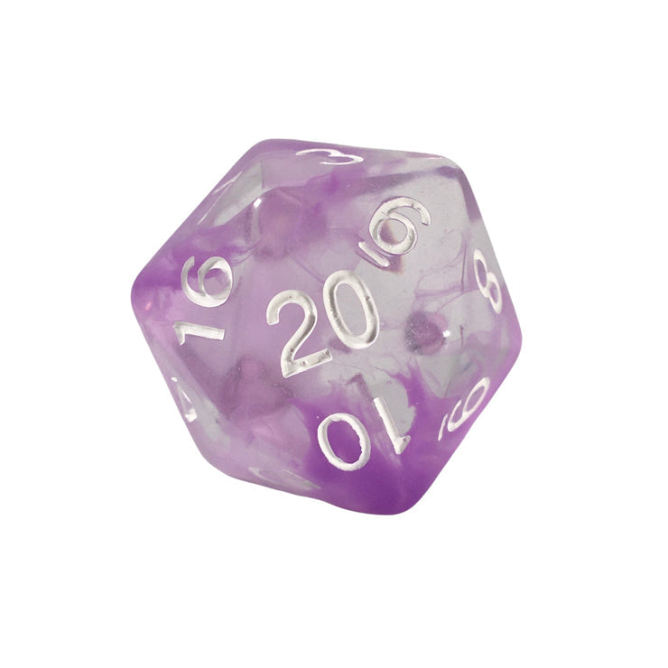 chonky amethyst d20 for rpg games