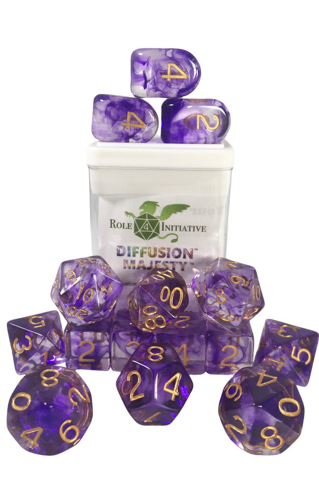 Diffusion 15 piece dice set for dnd like games