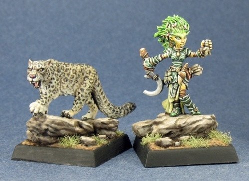Pathfinder Miniatures Gnome Druid and Familiar 60020 Minis