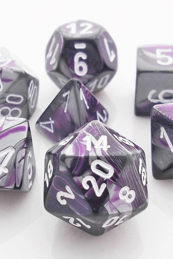 Gemini Dice Purple Steel