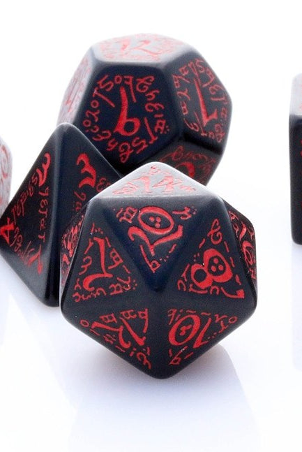 Elven Dice Black Red