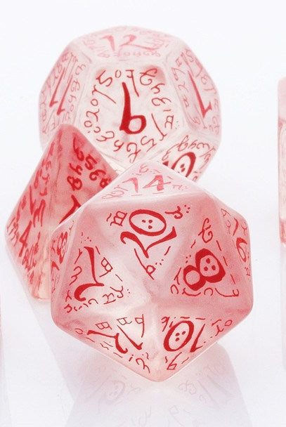 Elven Dice Red Translucent