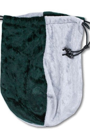 dice bag green silver