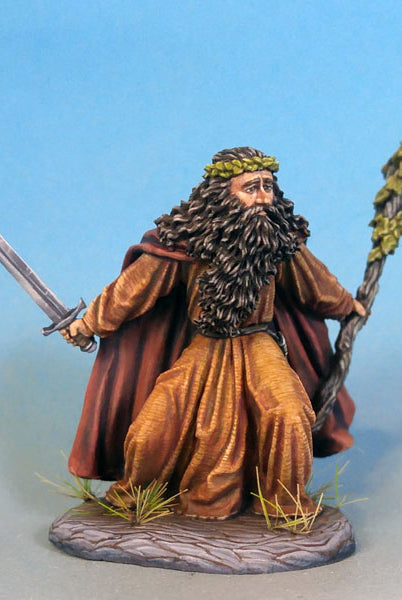 DSM7348 Male Druid With Staff And Sword
