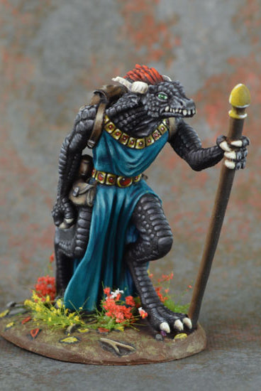 Marching Mage Dragonborn Miniature 2