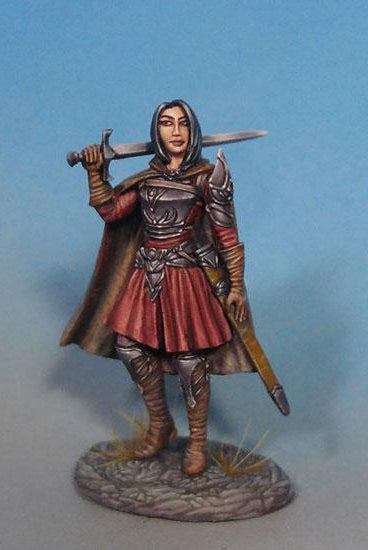 D&D Miniatures Female Fighter