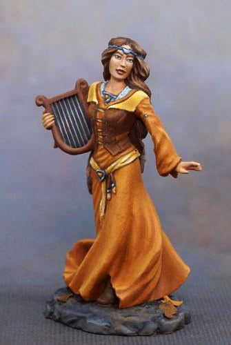 Dark Sword Miniatures Female Bard With Harp