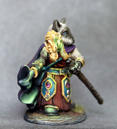 Dark Sword Miniatures DSM8113 Catfolk Wizard With Staff
