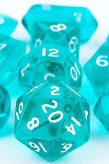 Translucent Hybrid Dice Teal