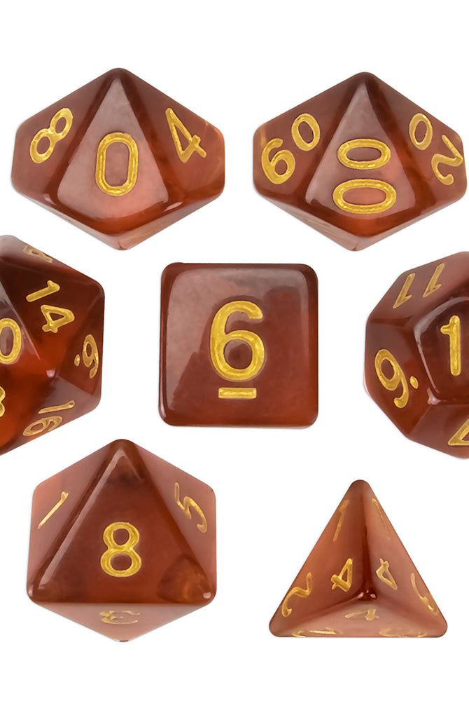 Desert Topaz D&D Dice