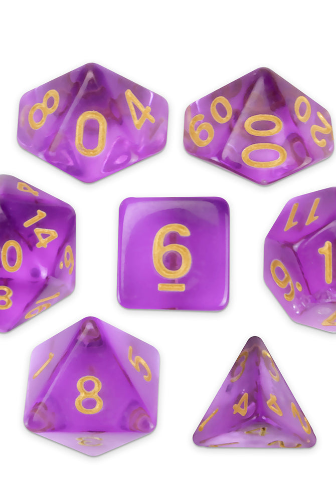 D&D purple dice set