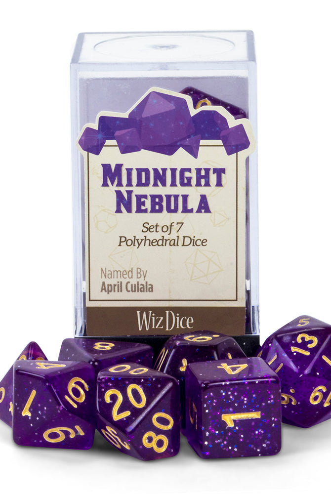 Midnight Nebula D&D dice