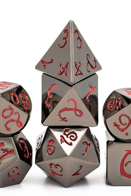 Black shiny dragon dice