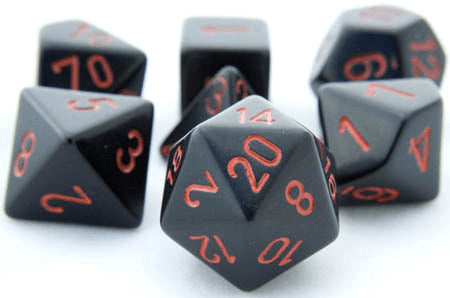 Opaque Dice Black Red