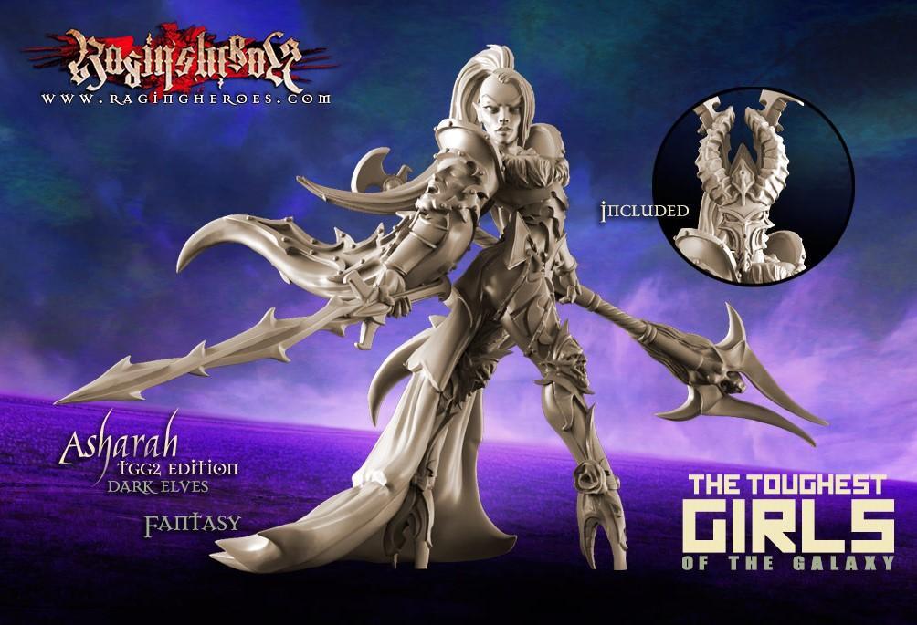 Raging Heroes Miniatures (Asharah, Dark Elf)