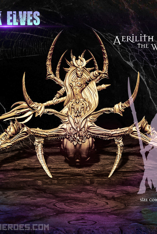 Raging Heroes Miniatures (Aerilith, The Warlock Spider Goddess)