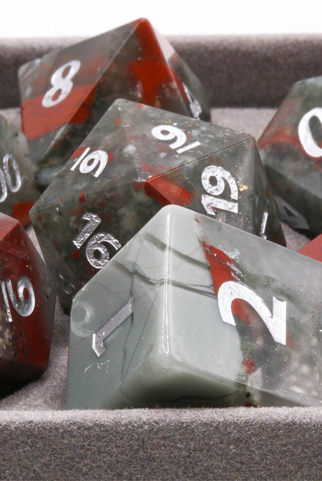 African Bloodstone DnD Dice