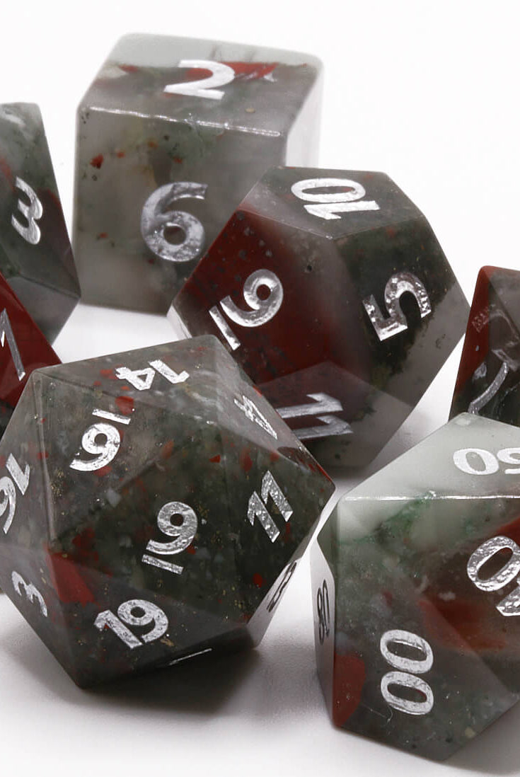 African Bloodstone DnD Dice 4