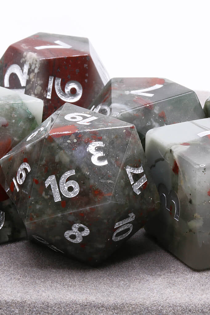 African Bloodstone DnD Dice 2
