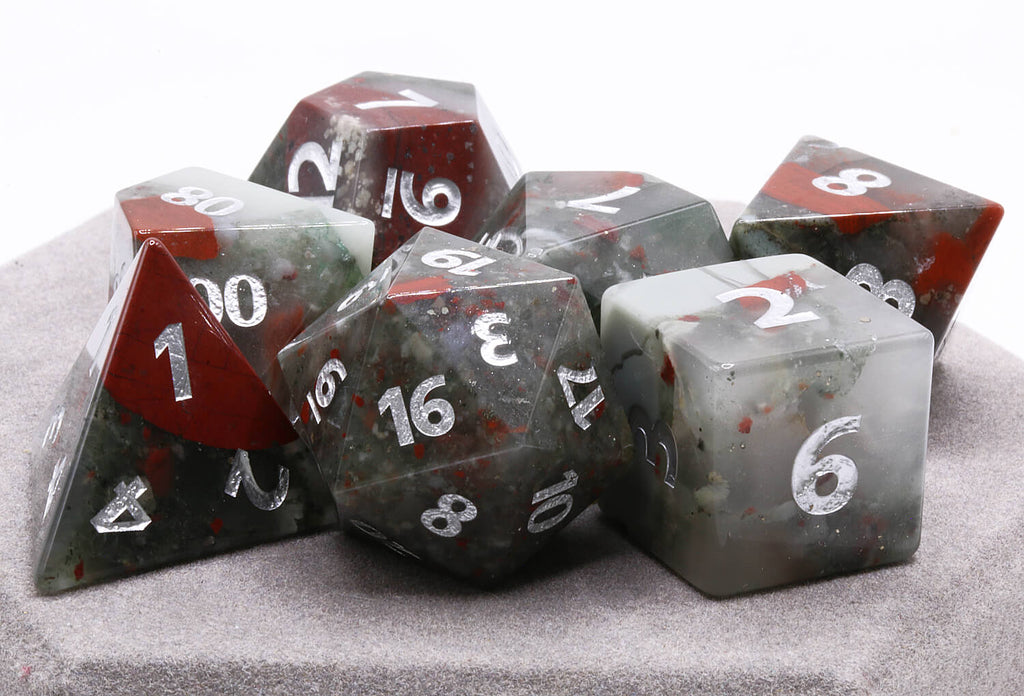 African Bloodstone DnD Dice 2