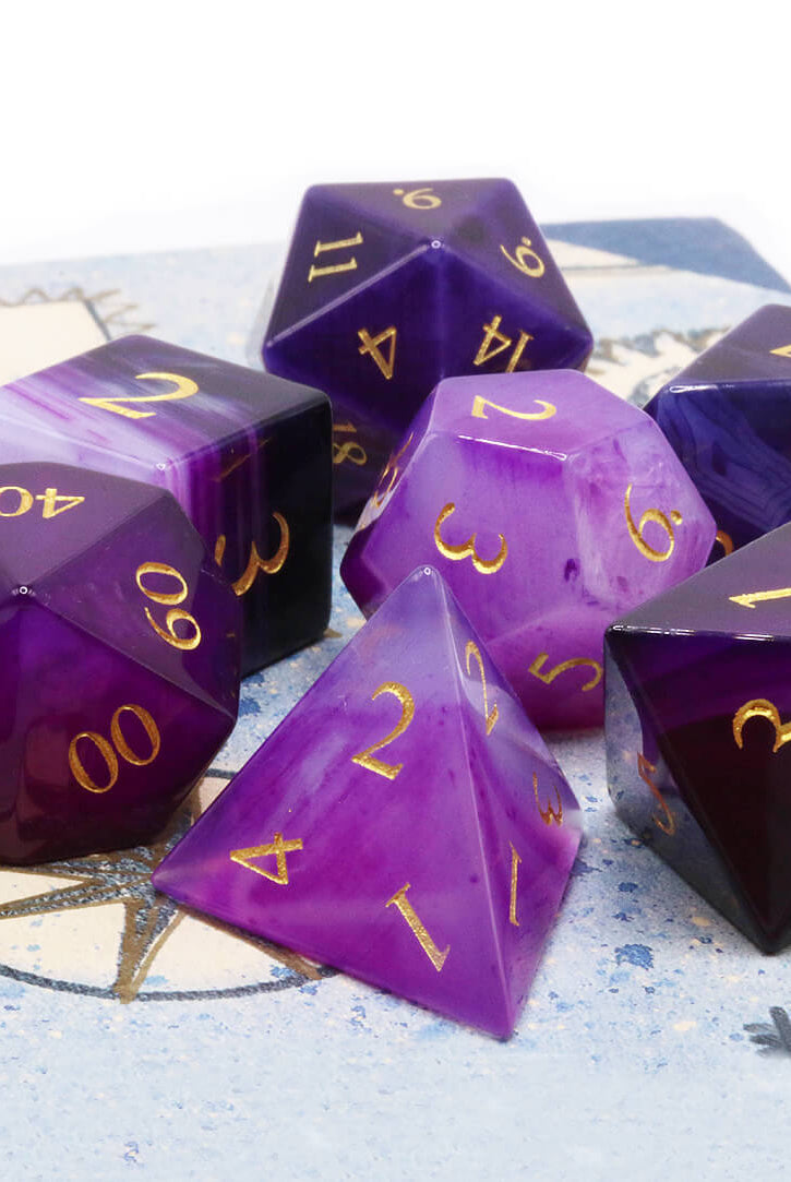 Purple Agate Dice Instagram