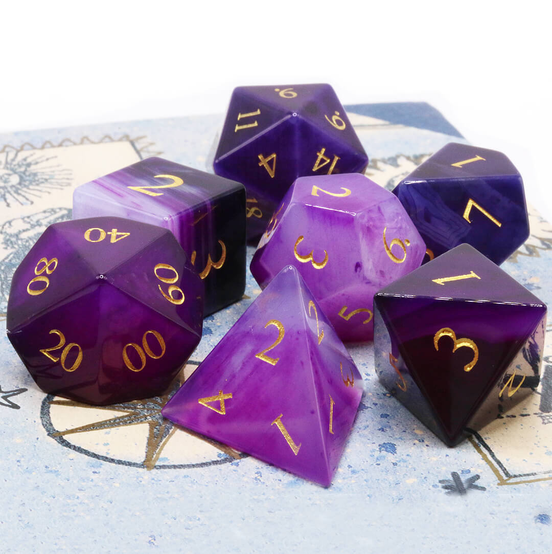 Purple Agate Dice Instagram