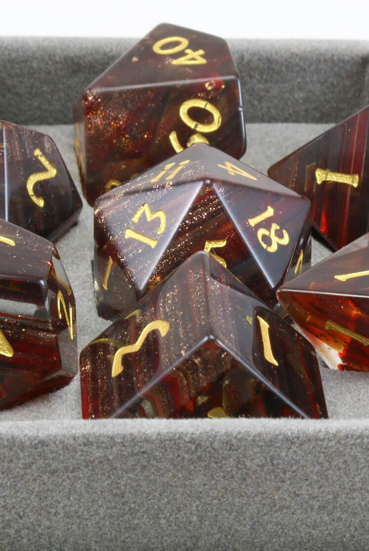 Amber Glass Dice
