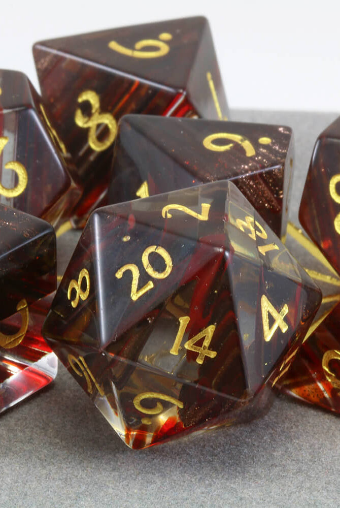 Amber Glass Dice 2